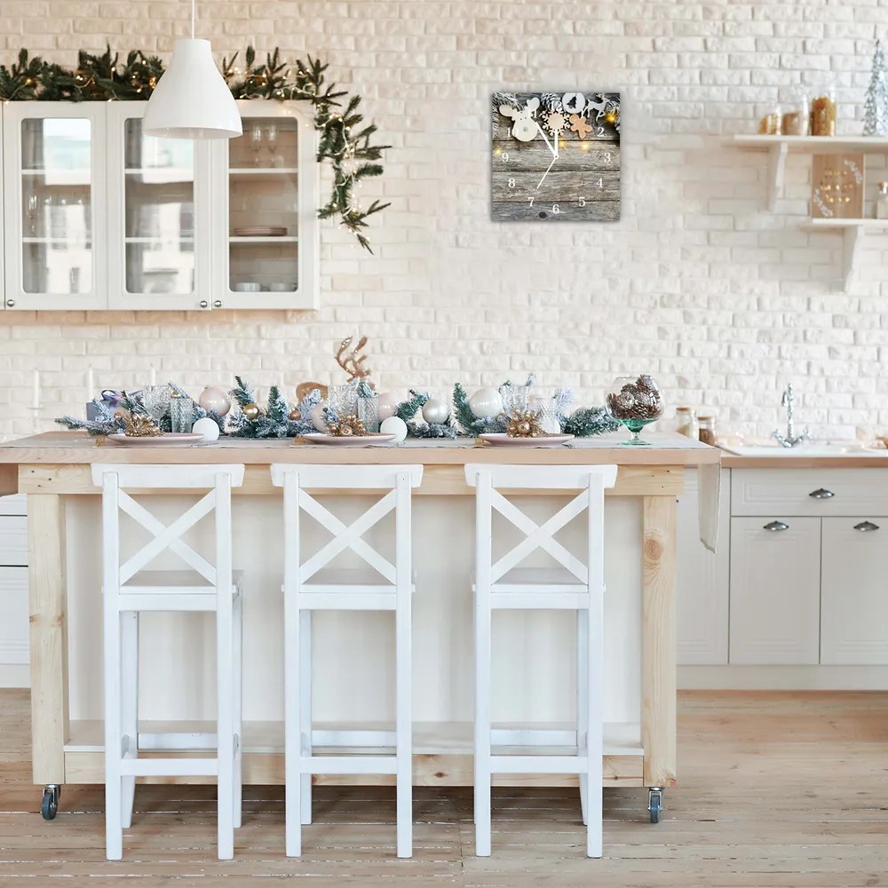 Zegar ścienny Choinka Święta Prezenty Ozdoba