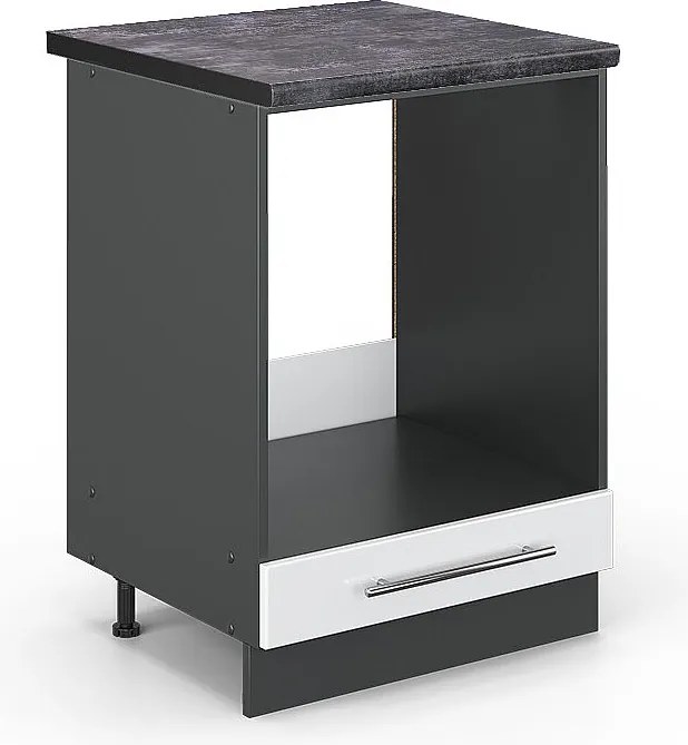 Szafka kuchenna biały wysoki połysk 60x60x82 fame-line