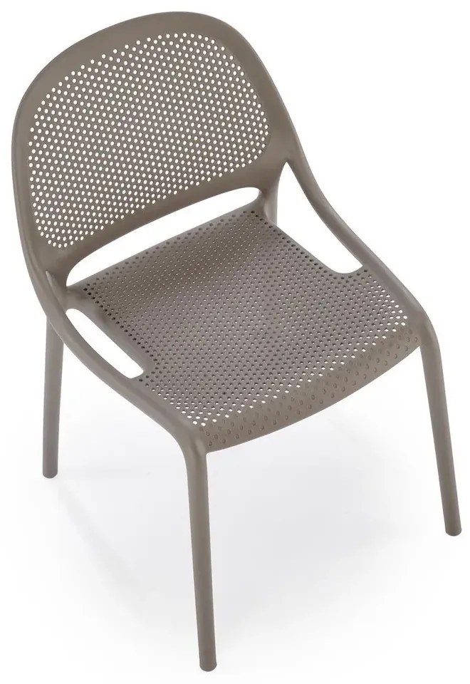 Krzesło K532 khaki z tworzywa PVC HALMAR