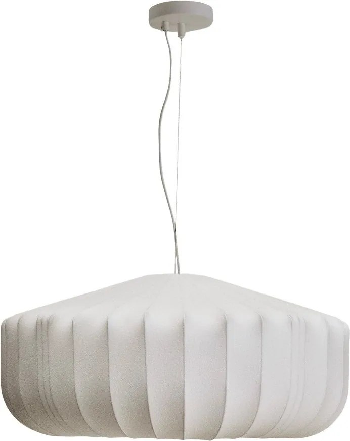 Biała lampa sufitowa z tekstylnym kloszem ø 76 cm Somar – Kave Home