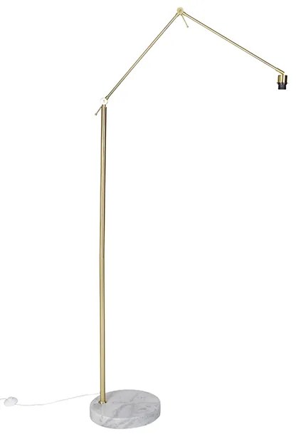 Nowoczesna lampa podłogowa złota regulowana - Editor