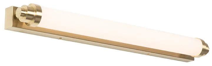Lampa ścienna biała ze złotem, w tym LED z 3-stopniowym ściemniaczem IP44 - Yordi klasyczny/Antyczny Oswietlenie wewnetrzne