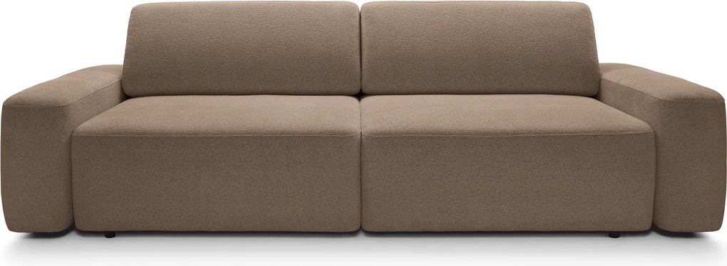 Masseno Sofa VEO z funkcją spania i pojemnikiem na pościel, Rozkładana sofa - Brązowy, RAVEN 45