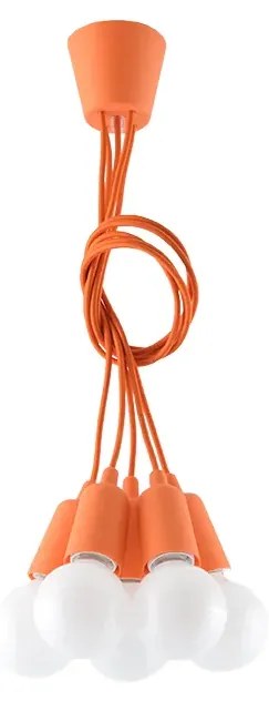 Pomarańczowa industrialna lampa wisząca - 3X EX543 C0-T34