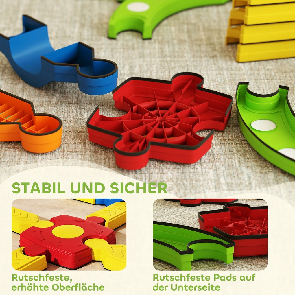 AIYAPLAY Balansujący balkon dla dzieci, interaktywna konstrukcja, antypoślizgowa, plastikowa, kolorowa