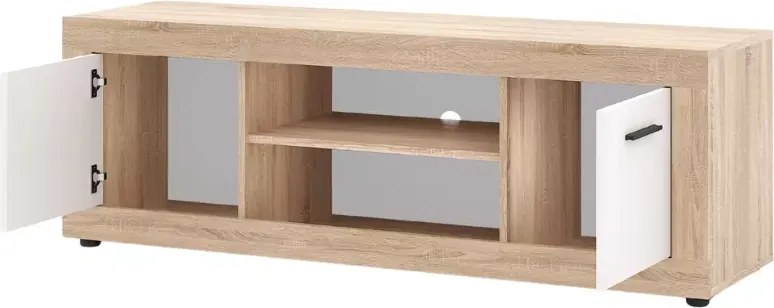 Szafka RTV Meshmatics 140 cm półki zamykane szafki salon sypialnia gabinet