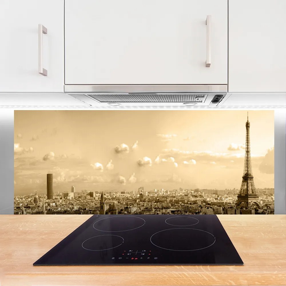 Panel Szklany do Kuchni Panorama Miejskich Kamienic