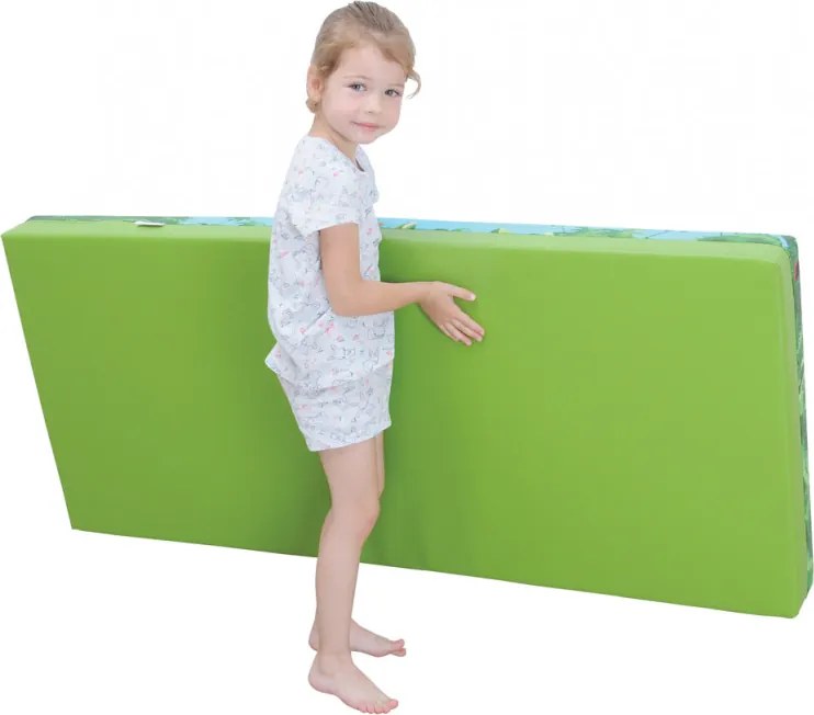 Przedszkolny materac do leżakowania Sleepy 140 cm, bawełna/ekoskóra