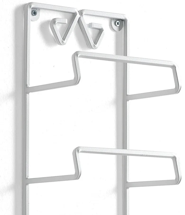 Biały wiszący metalowy regał na wino liczba butelek 6 16x68x10 cm Oste – Tomasucci