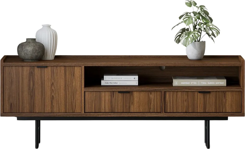 Szafka RTV na nóżkach 150 cm orzech warmia H3-P37