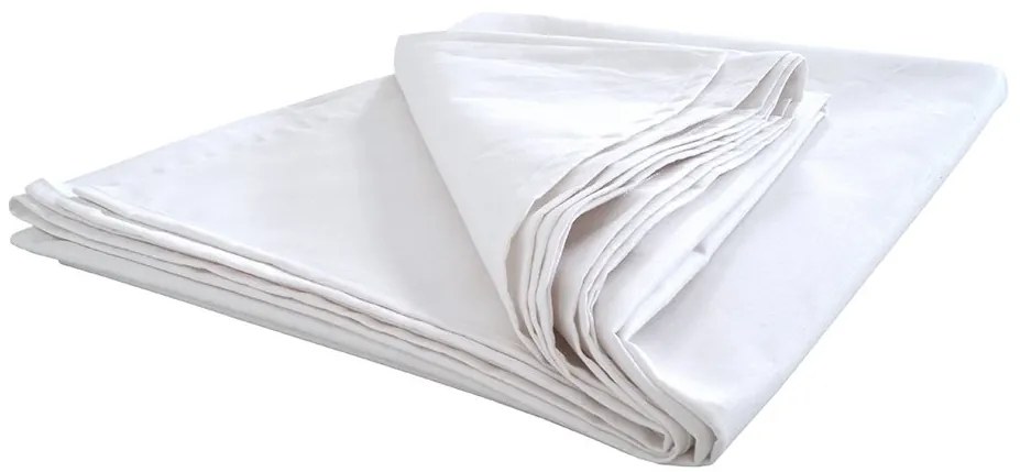 PrzytulneMieszkanie.pl Bawełniane prześcieradło DELUXA 140x240 cm białe