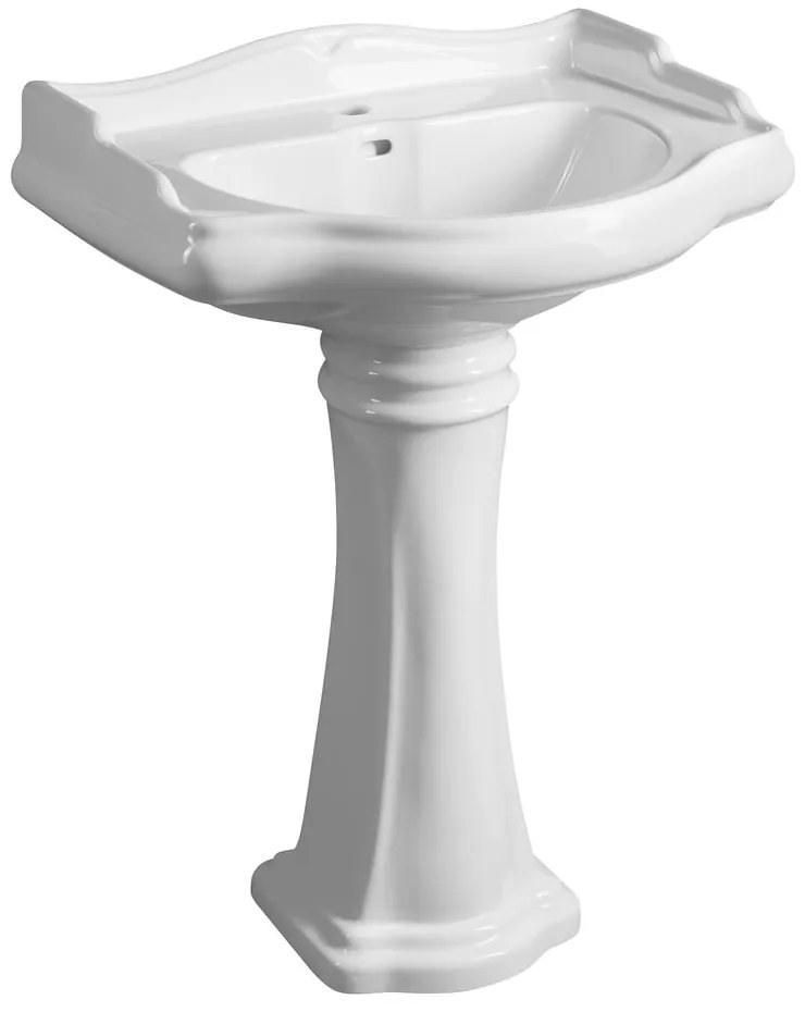 Biała ceramiczna umywalka 69x52 cm Retro – Sapho