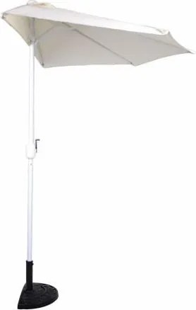 Półokrągły parasol balkonowy 270 cm beżowy, podstawa
