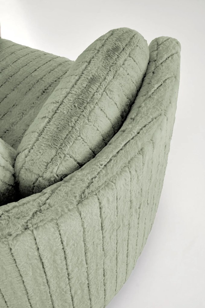 Fotel wypoczynkowy, obrotowy, elektrycznie rozkładany, bujany PEGAS miętowy