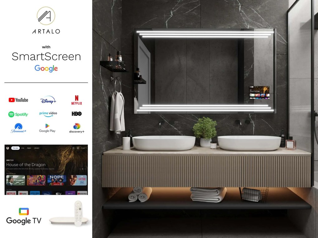 LED lustro do łazienki z oświetleniem M17 premium