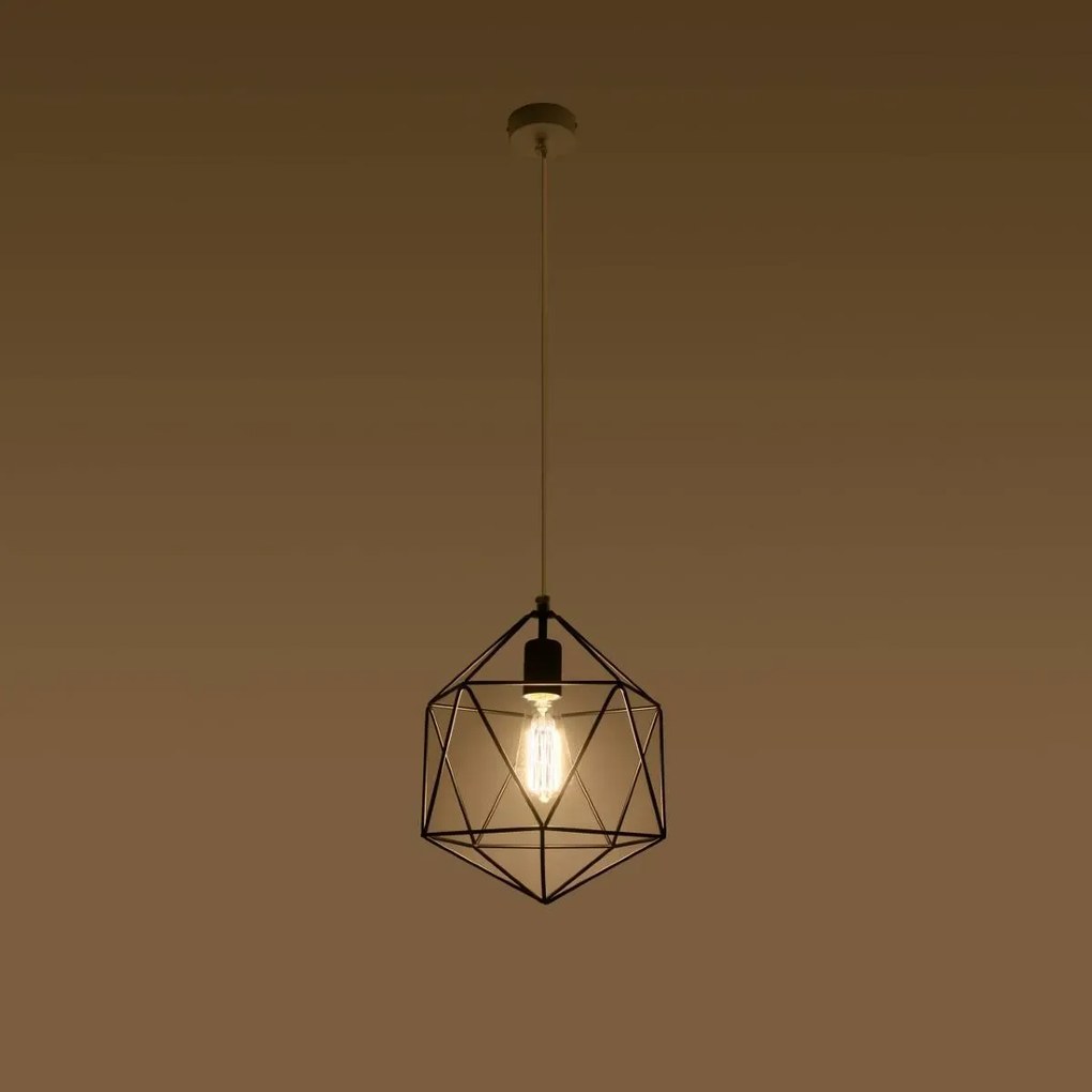 Lampa wisząca GASPARE czarna SOLLUX  LIGHTING