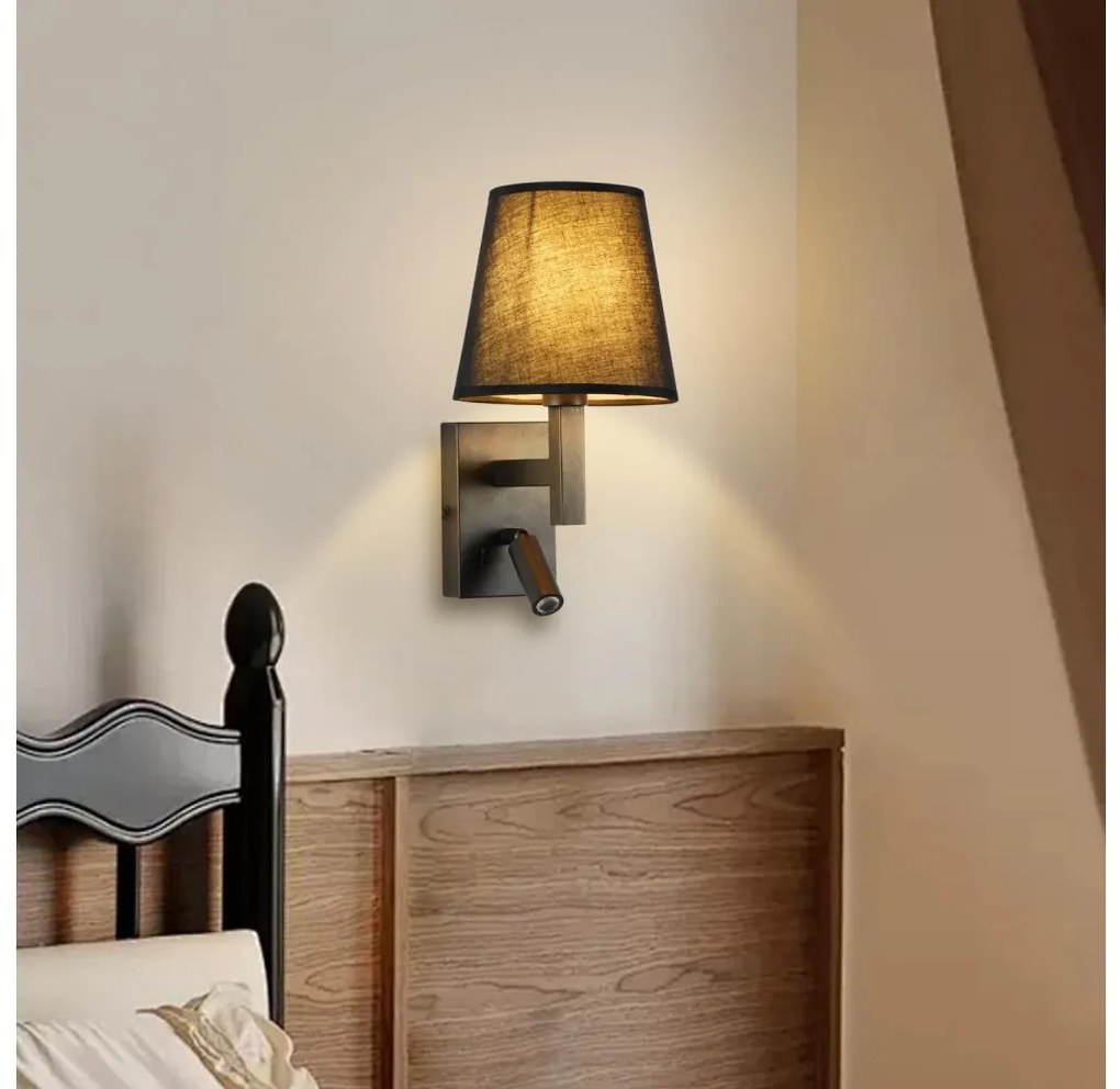 Brilagi - LED Kinkiet DEYA 1xE14/40W/230V + LED/3W czarny