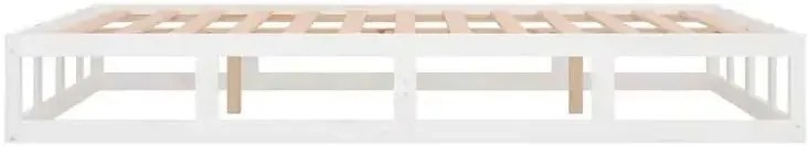 Białe małżeńskie łóżko z drewna 160x200 M6-P52