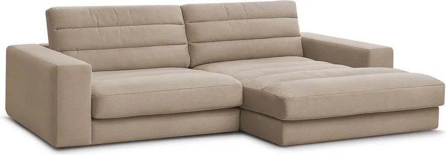 Szarobrązowy aksamitny narożnik (prawostronny/z szezlongiem) Sierra – Bobochic Paris