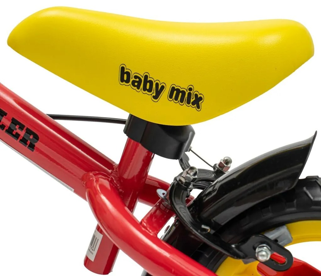 Baby Mix Dziecięcy rowerek biegowy z hamulcem Traveller, czerwony