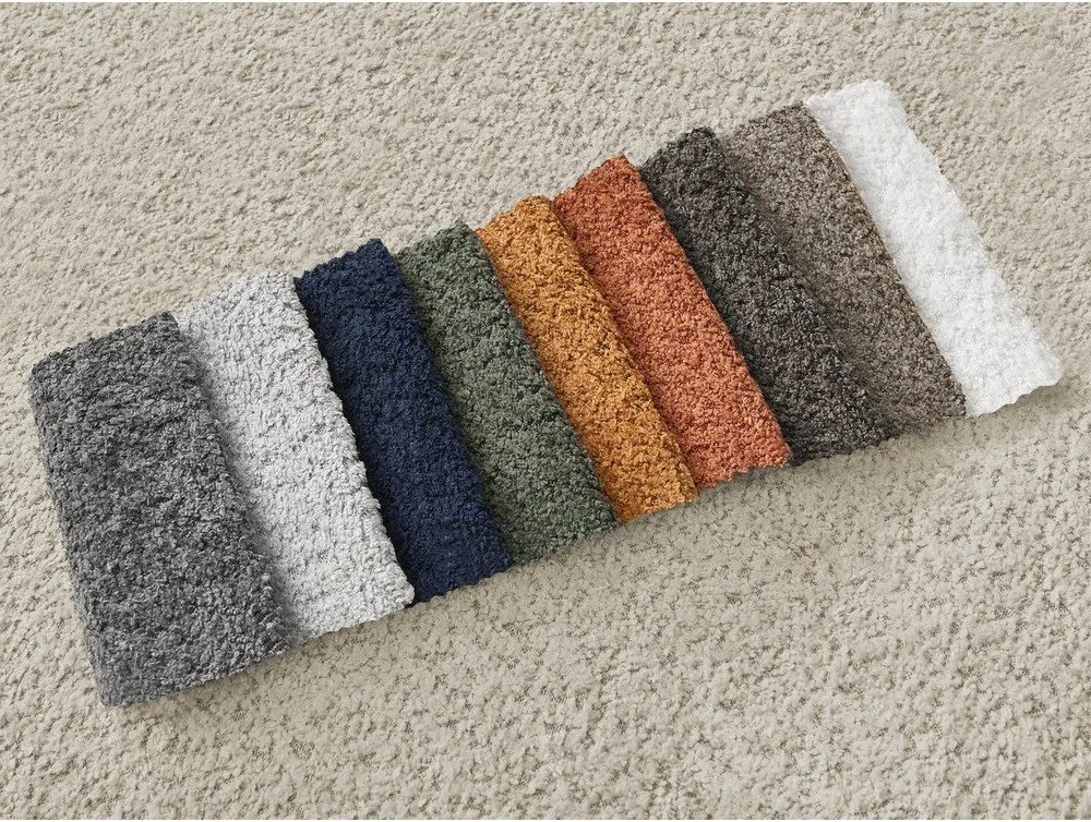 Beżowy rozkładany narożnik z materiału bouclé ze schowkiem (prawostronny/z szezlongiem) Montaigne – Bobochic Paris