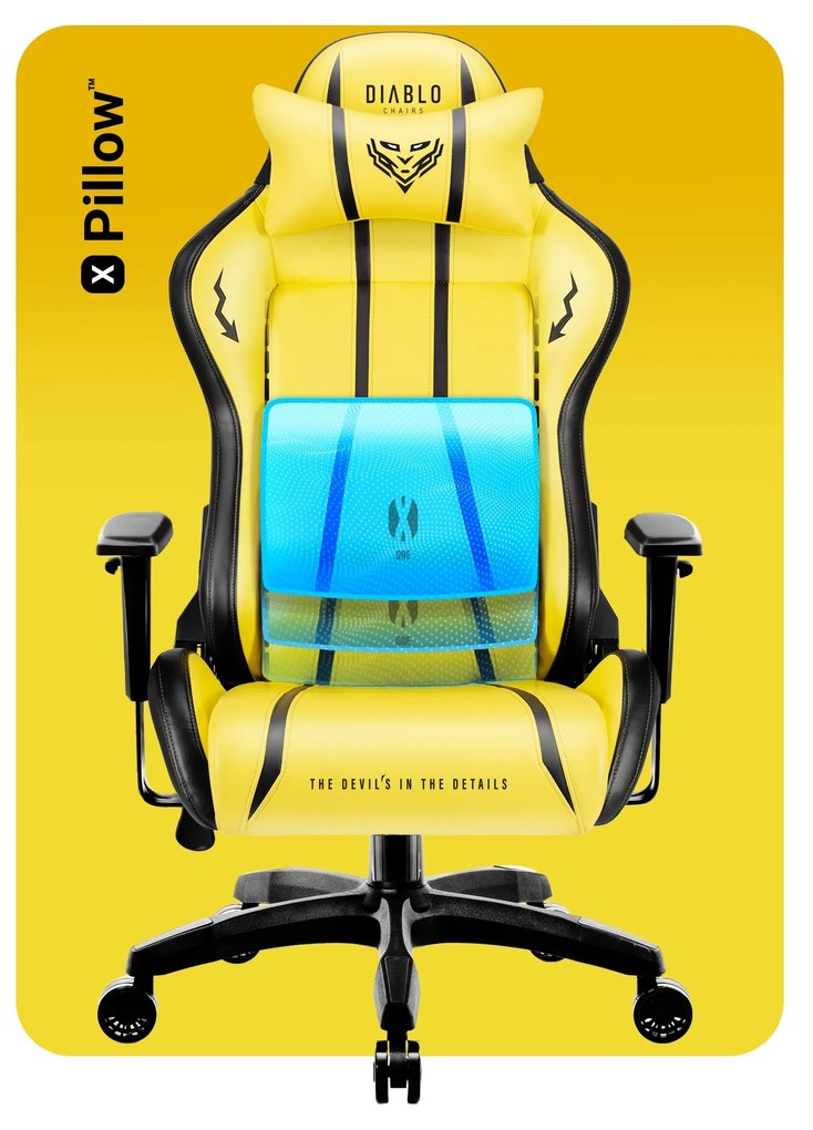 Fotel gamingowy Diablo X-One 2.0 Normal Size, Electric Yellow