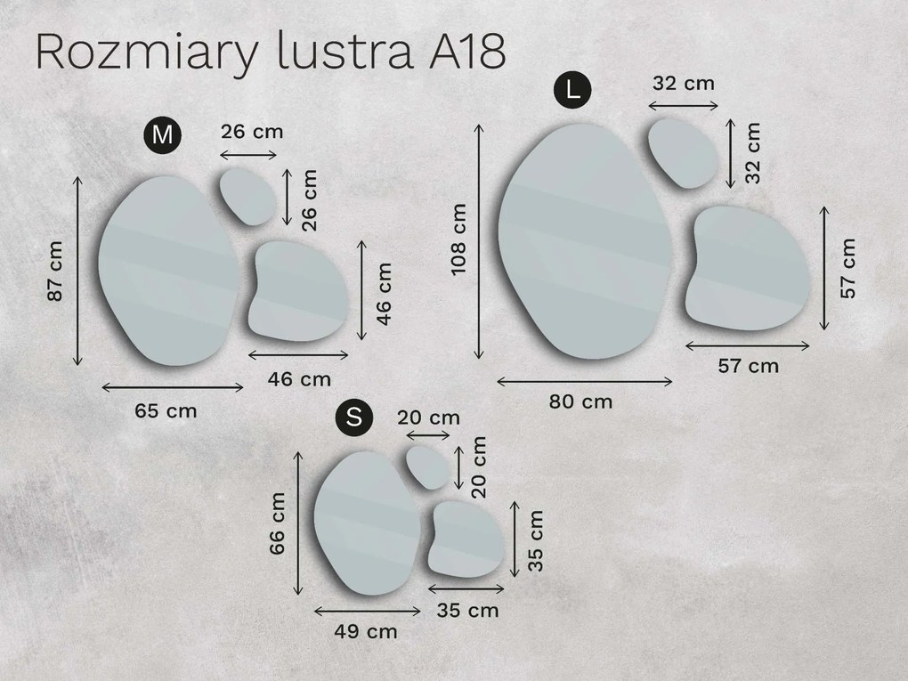 Organiczne LED lustro do łazienki z oświetleniem A18 S