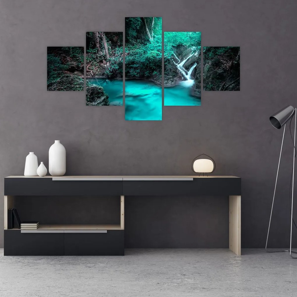 Obraz - Turkusowe jezioro (125x70 cm)
