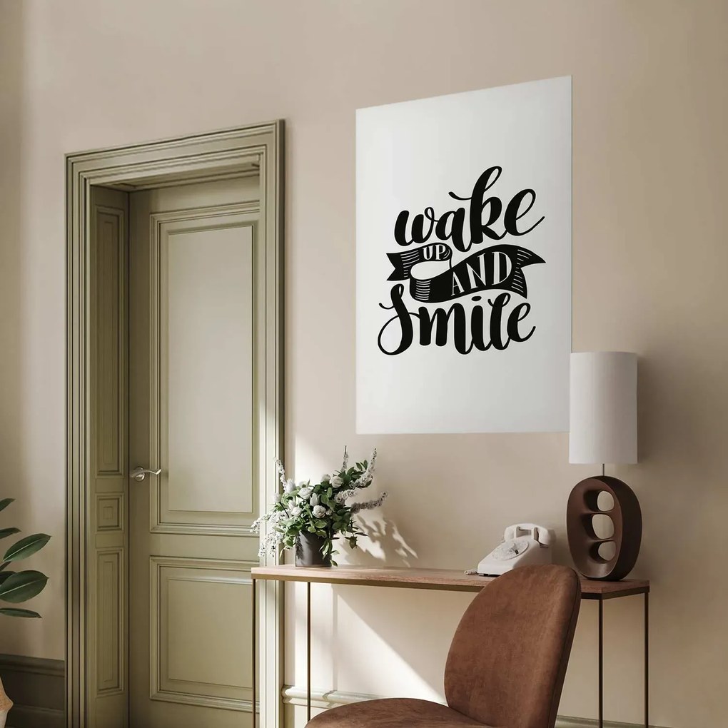 Plakat Wake up and smile 29,7x42 cm bez ramy z marginesem ARTGEIST B