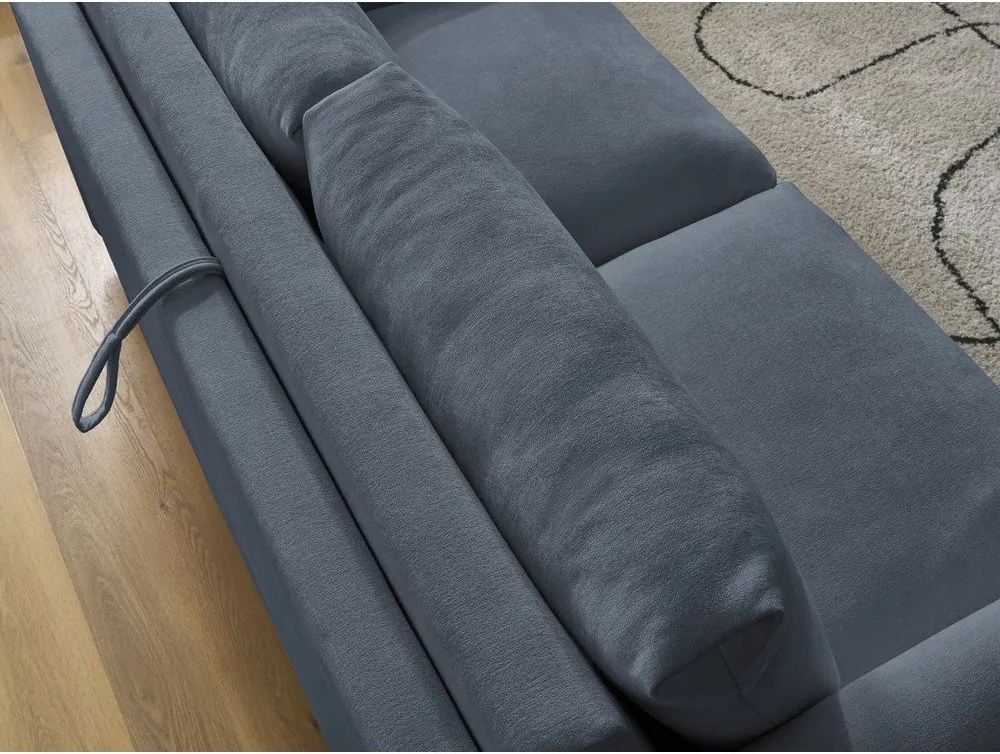 Ciemnoniebieska rozkładana sofa do spania 220 cm Cocoone – Bobochic Paris
