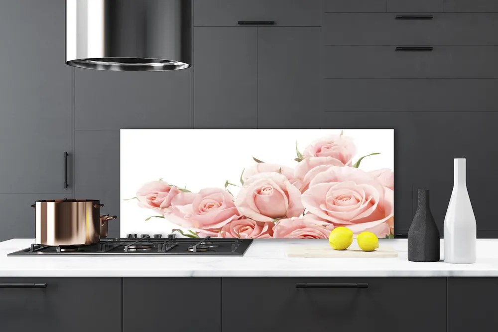 Szkło do Kuchni na Ścianę Królewski Bukiet Róż
