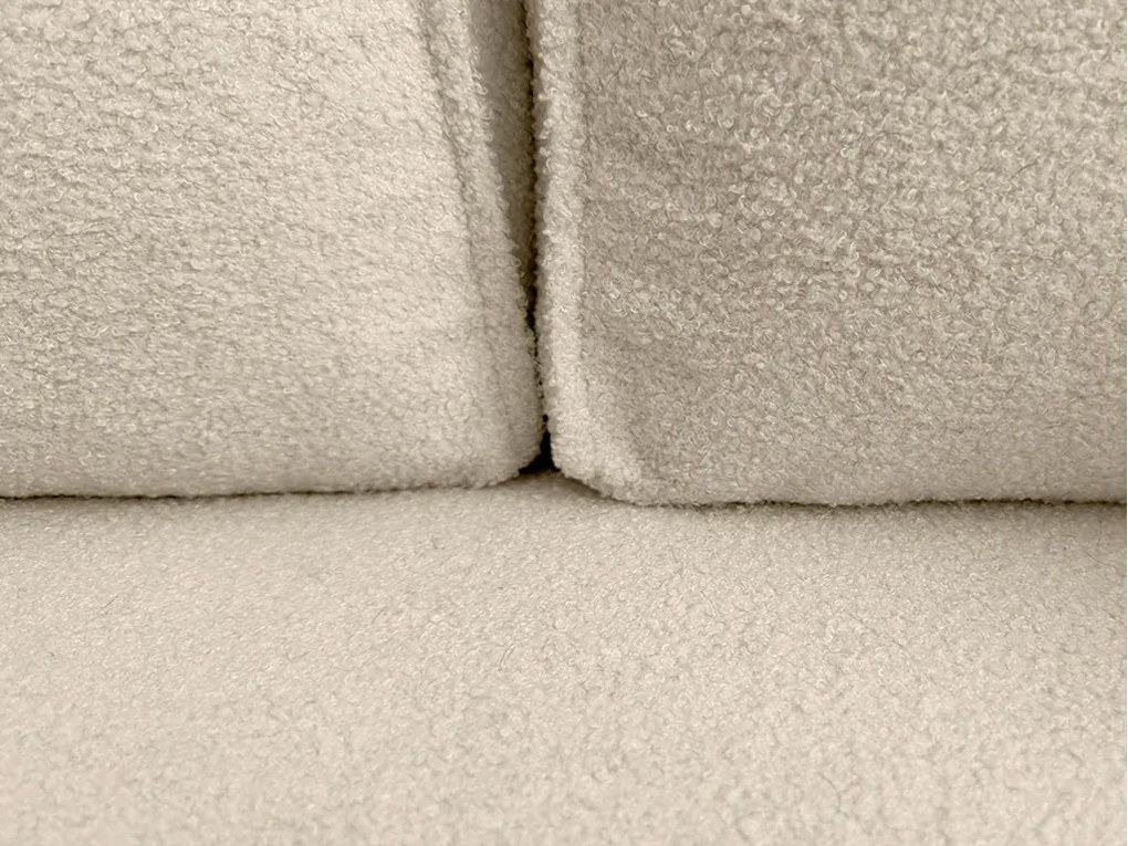 Rozkładana narożna sofa SMART BOUCLE 232x143 cm, kremowa, uniwersalna