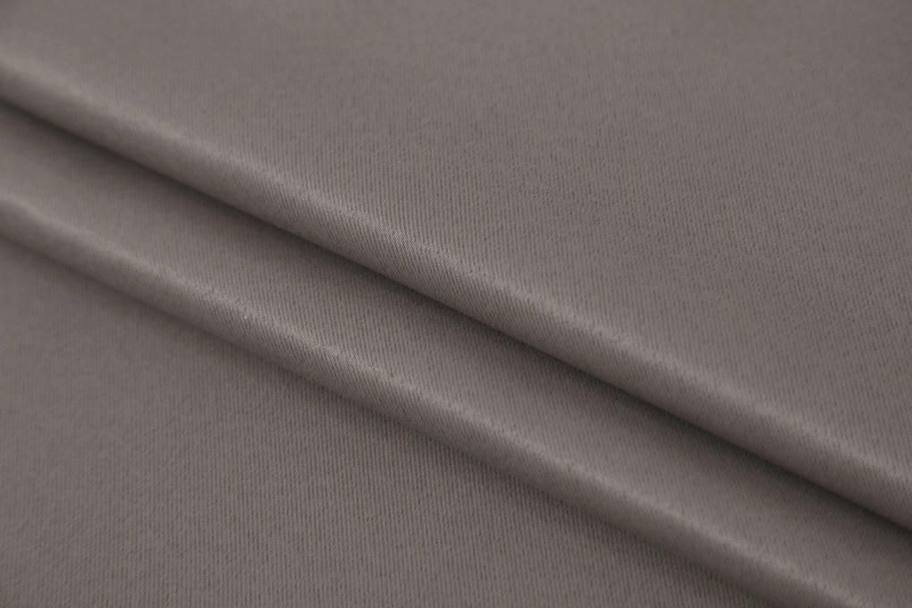 Szaro-brązowa zasłona OXFORD 140x250 cm Zawieszanie: Taśma z wiązaniami
