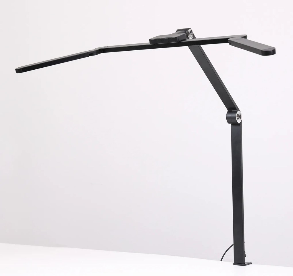 Lampa LED na biurko CLARIO, zacisk, pilot zdalnego sterowania