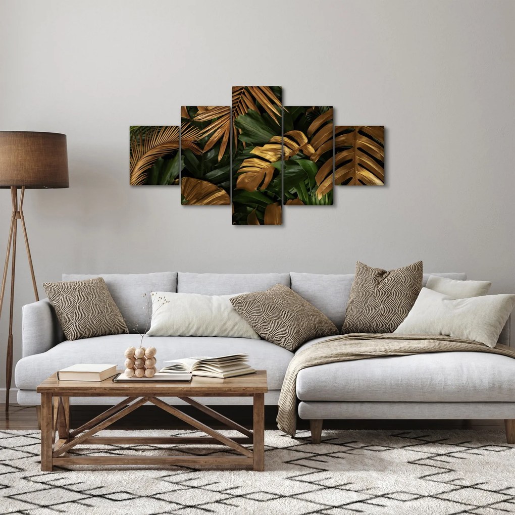 Obraz - Złote liście (125x70 cm)