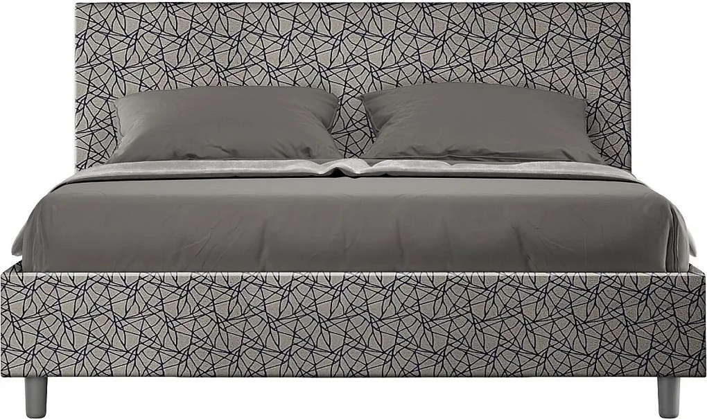 Łóżko bez stelaża tapicerowane 160x200 tkaniny Era 09 Niebieski Adele