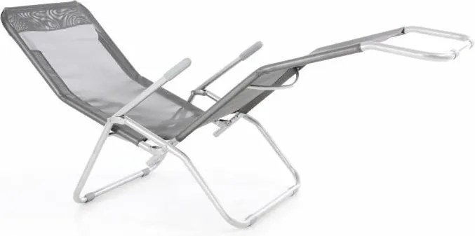 Regulowany leżak ogrodowy - szare