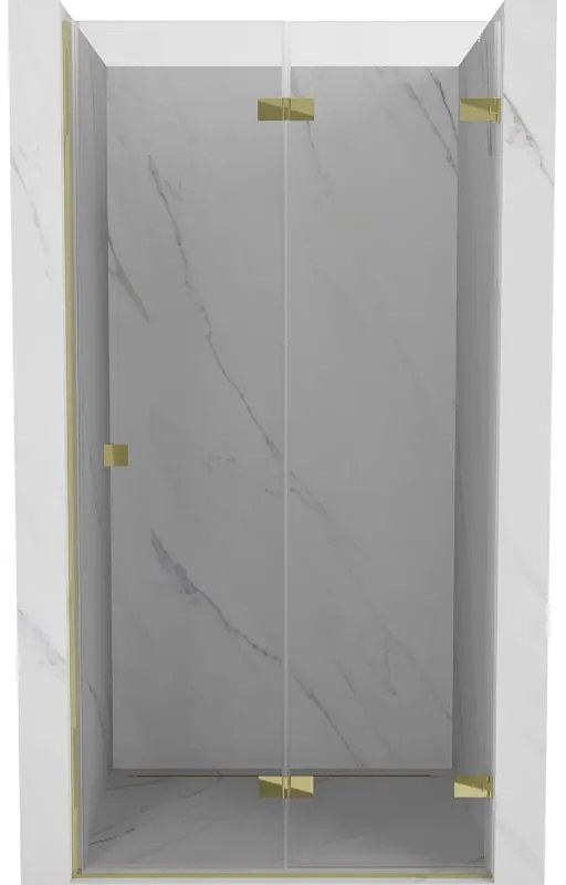 Mexen Lunar-F drzwi prysznicowe składane prawe 100 cm, transparent, złote - 836-100-000-50-00-P