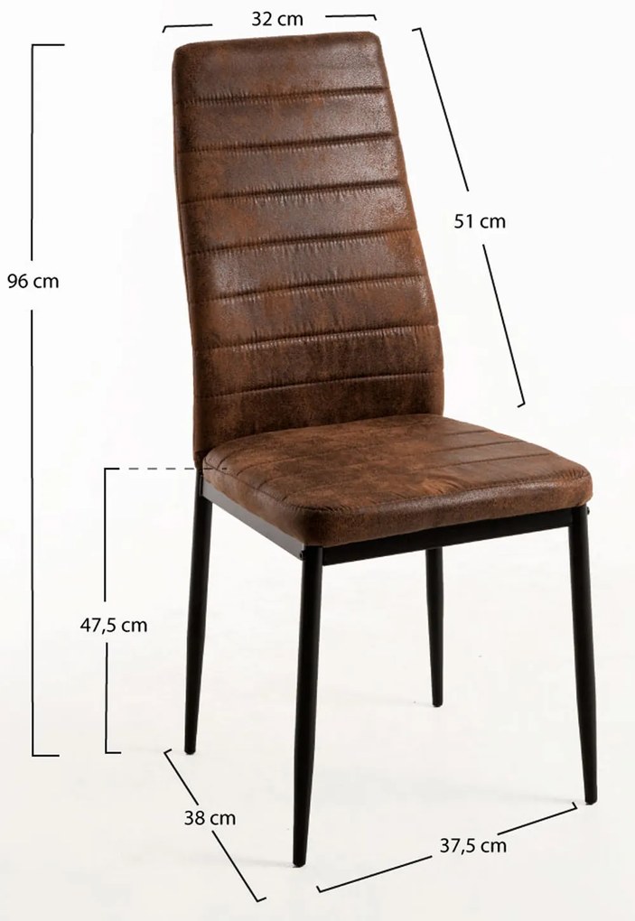 Pakiet 4 krzese Lauter ze sztucznej skóry