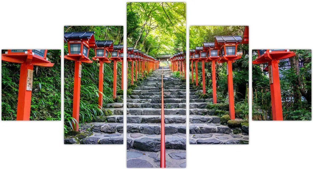 Obraz - Sanktuarium Kifune (125x70 cm)