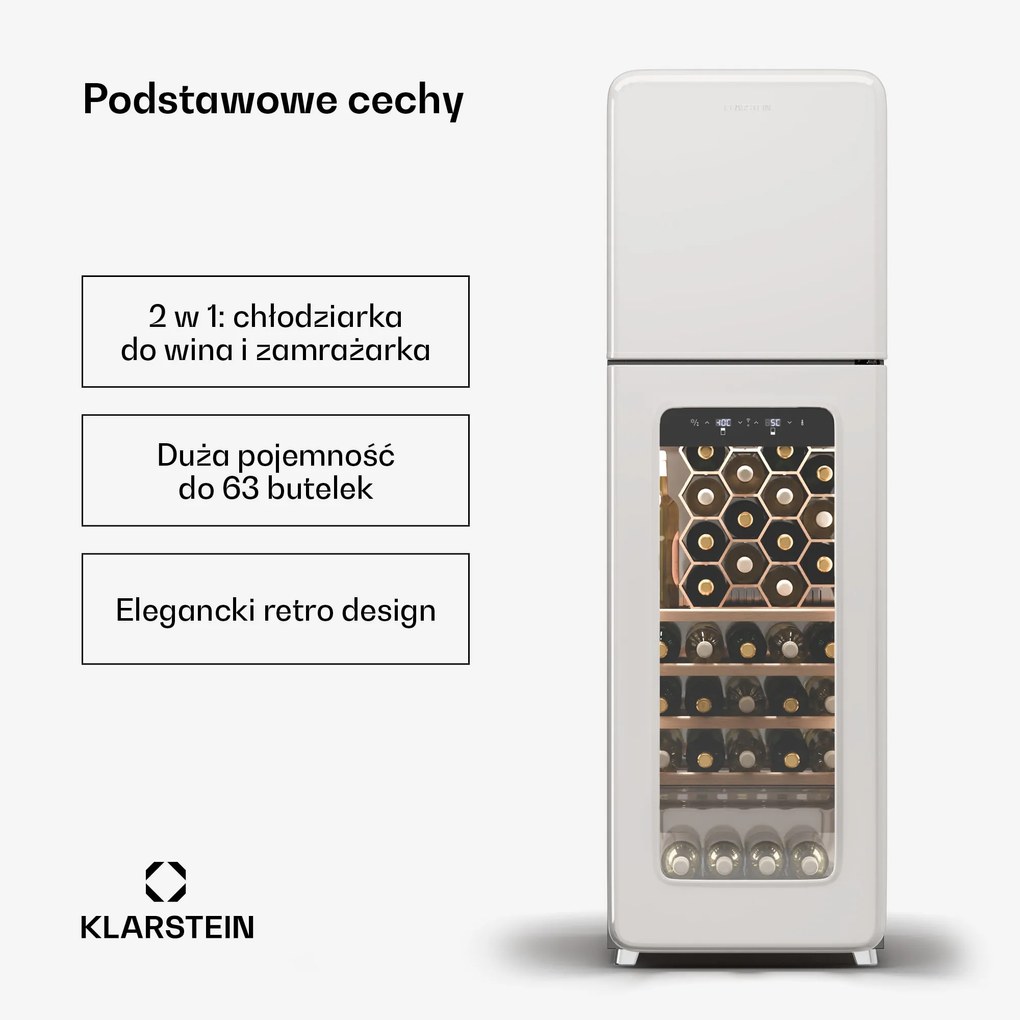 Klarstein Shirley Wine Cooler + Freezer, 2-in-1-Gerät