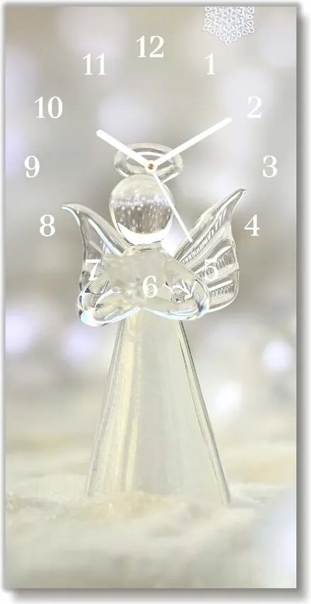 Zegar ścienny Świeta Szklany Aniołek Ozdoba