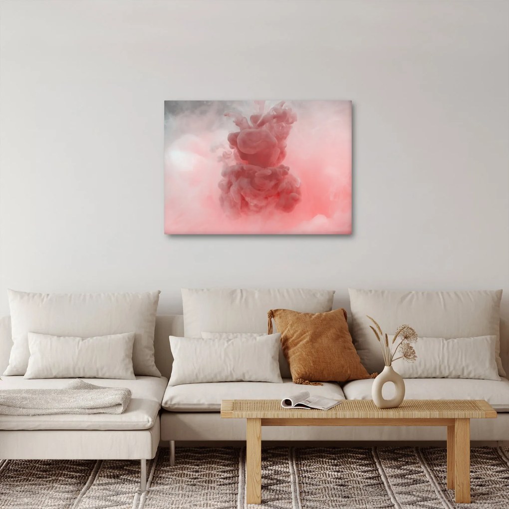 Obraz czerwonego dymu (70x50 cm)