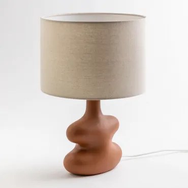 Lampa Stołowa Z Ceramiki I Lnu Masaya Óxido - Sklum