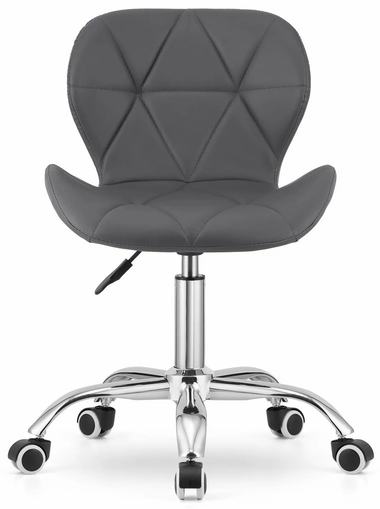 Krzesło biurowe AVOLA z ekoskóry, szare
