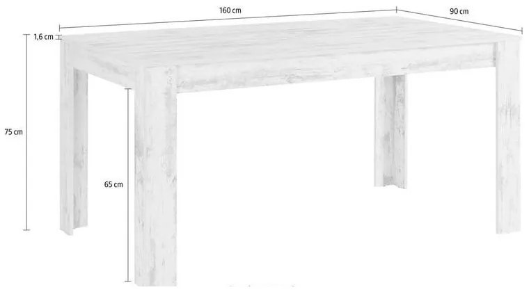Stół w dekorze dębu 90x160 cm Lynn – Støraa