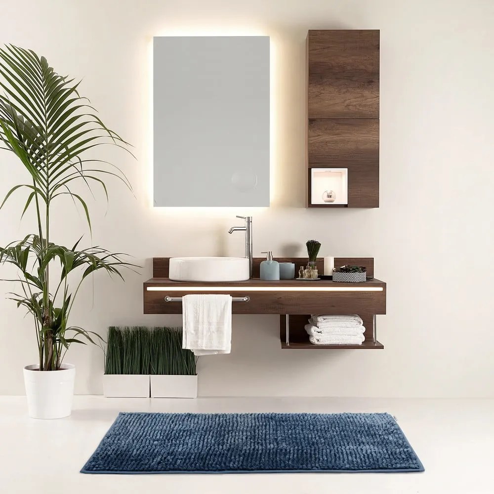 Ciemnoniebieski dywanik łazienkowy 60x90 cm Bati – Restilo