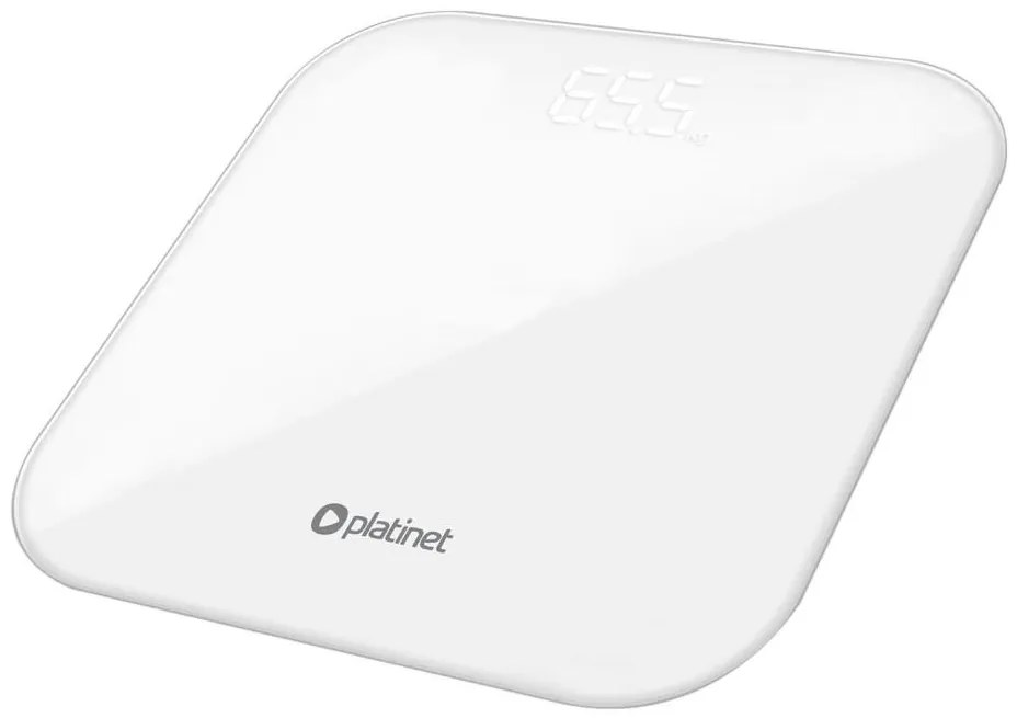 Cyfrowa waga osobista z wyświetlaczem LCD 3xAAA biały