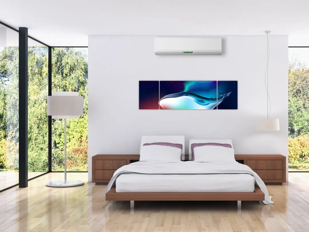 Obraz - Kosmiczny wieloryb (170x50 cm)