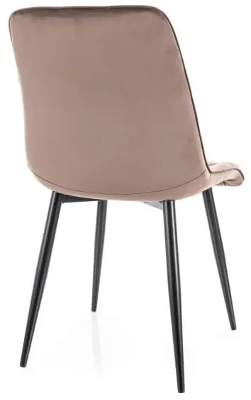 Krzesło tapicerowane CHIC VELVET cappuccino SIGNAL